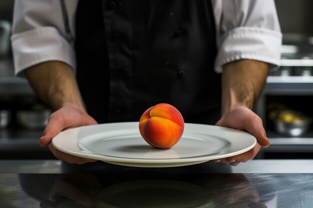 Kucharz prezentujący danie